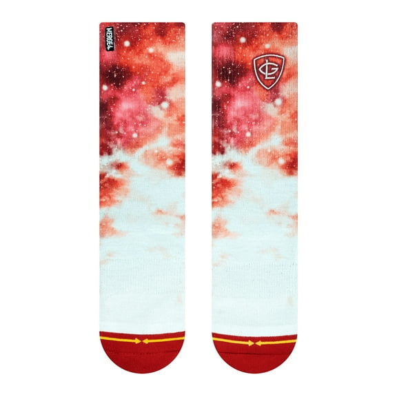 MERGE4 Greg Lutzka Crimson Sky Red Unisex Crew Socks