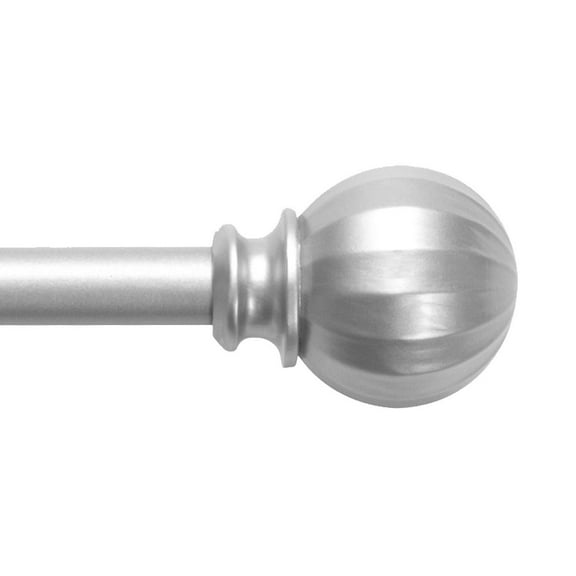 MERIDIAN one-half inchin 48-88in MATTE NICKEL SINGLE ROD Drapery Hardware by Umbra
