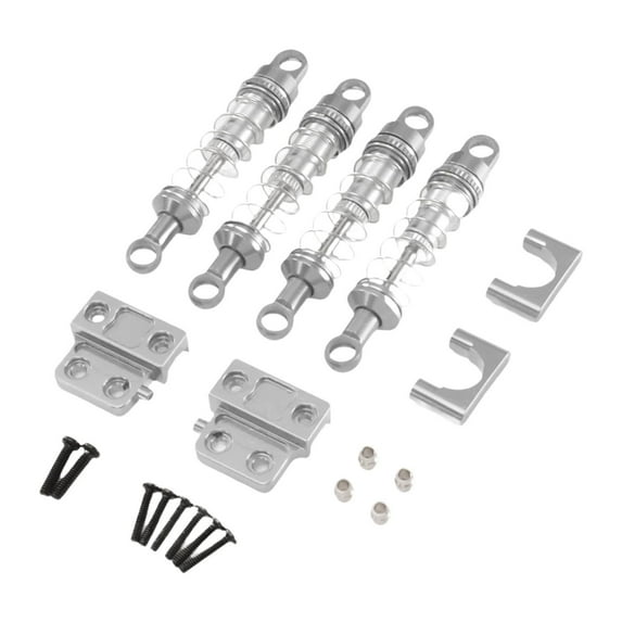 MERIGLARE 1/12 RC Car Shock Absorber Set Shock Holder Metal Replacement Repair Upgraded Kits for MN82 82S 82Pro Hobby Car DIY Modified Silver