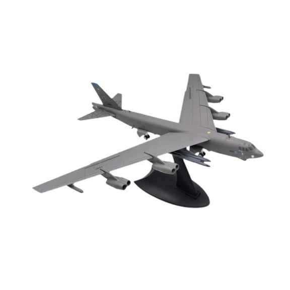 MERIGLARE 1/200 Scale B52 Fighter Model Miniature Ornament Birthday Gift Collection Ornaments with Display Stand for Bar Home Bookshelf