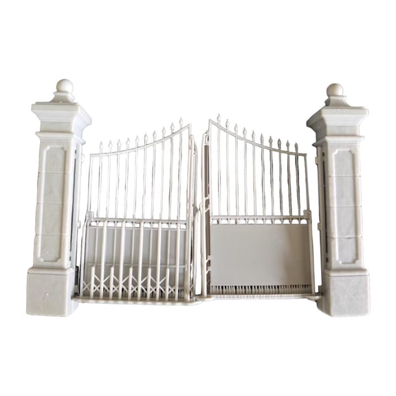 MERIGLARE 1:35 Gate Model Dollhouse Door Accessories Diorama Building Unpainted Rustic DIY Unfinished Miniature Garden Gate Scene Model
