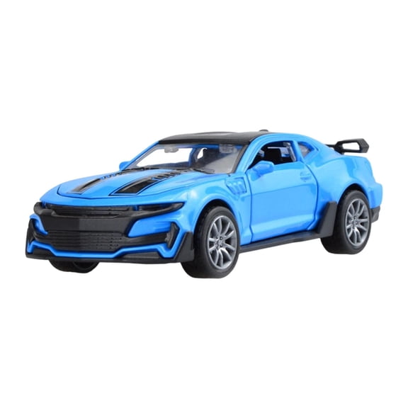 MERIGLARE 1:36 Diecast Model Car Ornament Collectible Small 4 Opening Doors Display Model Toy Car for Children 3+ Years Old Collectors Blue