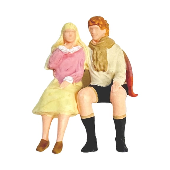 MERIGLARE 1/64 Couple Miniature Figure Mini Model Ornament Mini People Figurine for Dollhouse Accessories DIY Projects Photography Prop