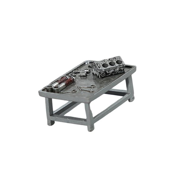 MERIGLARE 1:64 Scale Miniature Workbench Miniature Workshop Scene Diorama Pretend Play Toy Ornament Creative Garage Diorama Accessories