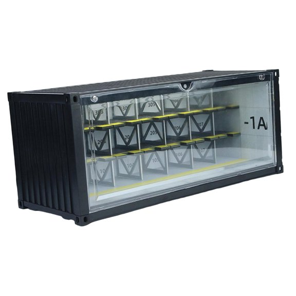 MERIGLARE 1/64 Scale Model Car Display Case Container Parking Lot Diorama Scenario Decorative Miniature Scene Model Toy Car Storage Box