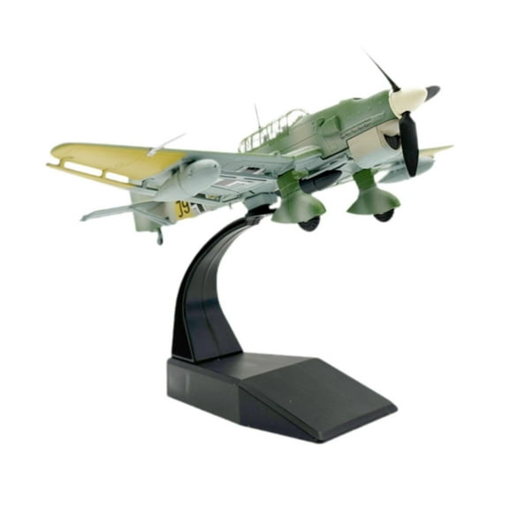 MERIGLARE 1:72 JU-87B Aircraft Model Aircraft Model Enthusiasts Collections Kids Toys Fighter Jet Model with Base for Office Livingroom