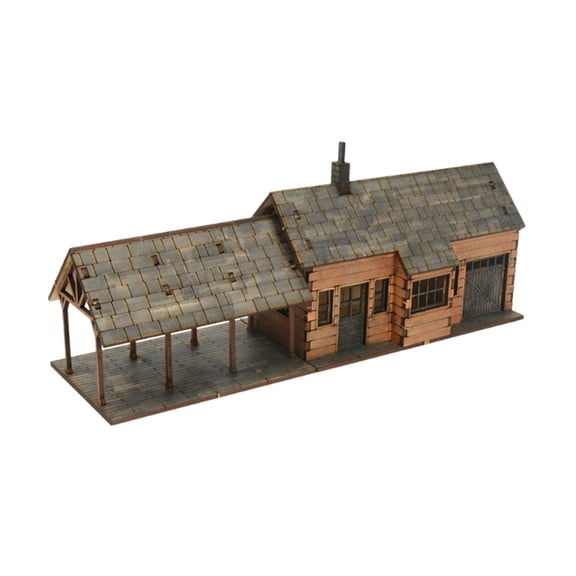 MERIGLARE 1:72 Scale Building Model , Architectural Scene, Miniature Landscape, Building Materials, Unassembled, DIY Crafting, House for Diorama