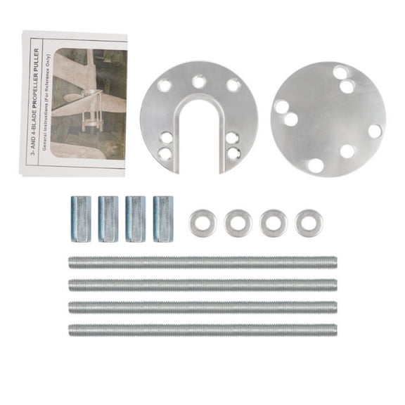 MERIGLARE 1 Unit Heavy-duty Prop Puller for Boats with U-configuration Plate and Threaded Rods for Stubborn Prop Removal in Marine Workshops
