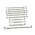 thumbnail image 1 of MERIGLARE 10 Pieces Steering Linkage Servo Link Pull Rod Remote Control Car Parts Upgrades Kits for 104020 104006 1/10 RC Crawler Model argent, 1 of 8
