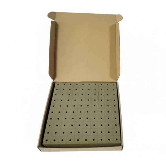MERIGLARE 100 Pack Hydroponic Starter Cubes Biodegradable Phenolic Resin Foam Blocks Pre-scored Rooting Plugs for Seed Germination Trays Modern Growers