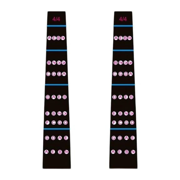 MERIGLARE 2 Pieces Finger Guide Stickers Fretboard Note Stickers Lightweight Fingerboard Markers for Beginner Enthusiasts Kids Practice Style A