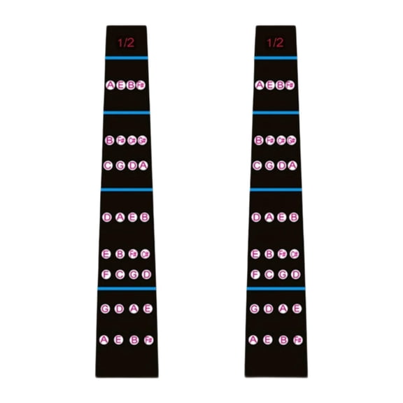 MERIGLARE 2 Pieces Finger Guide Stickers Fretboard Note Stickers Lightweight Fingerboard Markers for Beginner Enthusiasts Kids Practice Style C