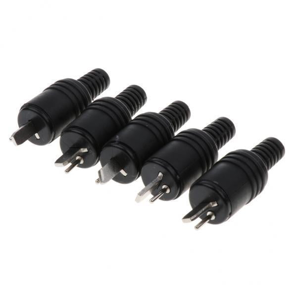 MERIGLARE 2xReplacement Male Electrical Plug Male Plug Replacement