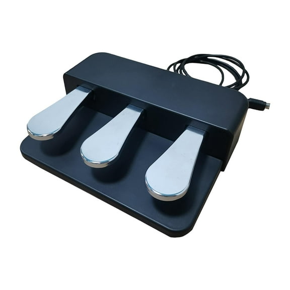 MERIGLARE 3 Pedal Instrument Accessories Professional Easy to Install Soft & Sostenuto & Sustain Pedal for MIDI Controllers Most Brands