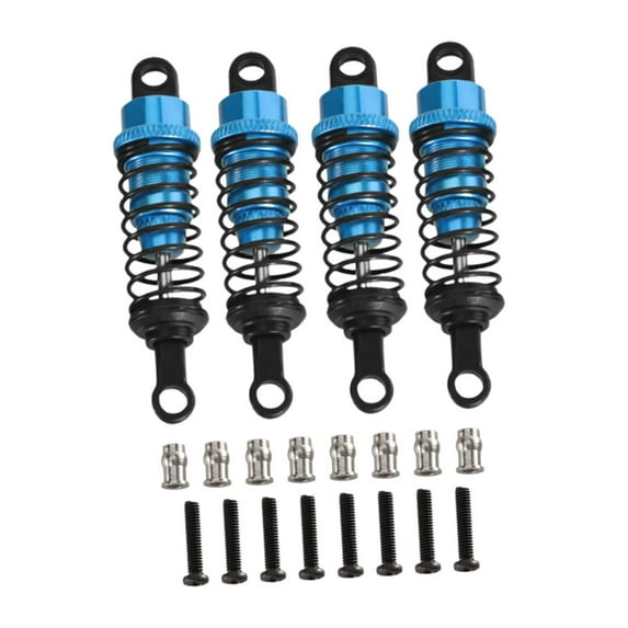 MERIGLARE 4 Pieces Hydraulic Shock Absorbers for RC Car RC Shocks 55mm Upgrade Parts 1/12 1/16 Scale Dampers for MN168 MN82 B16 B14 B36 , Blue