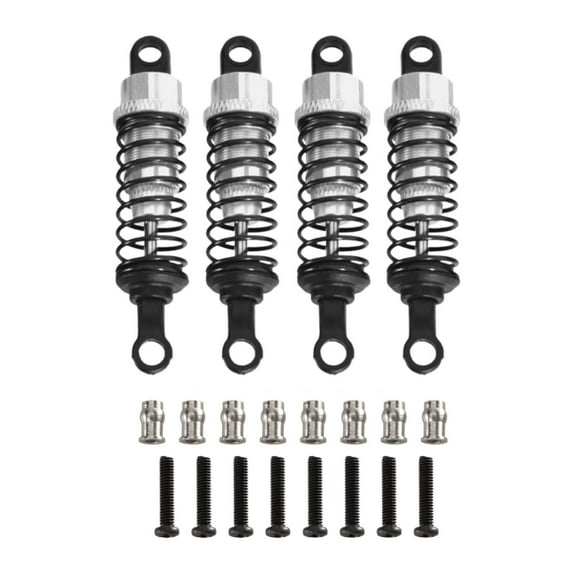 MERIGLARE 4 Pieces Hydraulic Shock Absorbers for RC Car RC Shocks 55mm Upgrade Parts 1/12 1/16 Scale Dampers for MN168 MN82 B16 B14 B36 , Gold