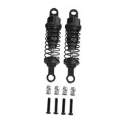 MERIGLARE 4x Shock Absorbers 1/12 1/16 Scale Metal Replacement Sturdy Upgrade Parts 55mm Dampers RC Shocks for D90 MN82 MN98 MN99S C24 , Black