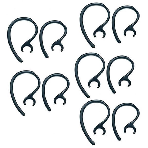 MERIGLARE 4x10 Pieces Replacement Earhook Ear Earloop Clip For Headset black 4 Pcs