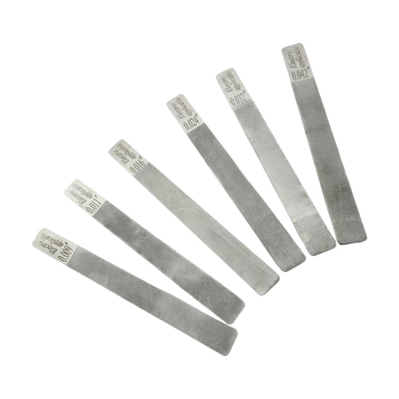 MERIGLARE 6 Pieces Guitar Nut File Acoustic Electric Guitar Gauged Nut Slotting File Stainless Steel Fretboard File Luthier Accessory Ergonomic Handle Suitable for Studio Setup Electric 09 to 42