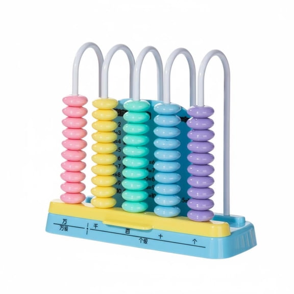 MERIGLARE Abacus Bead Counter Math Frame Smooth Sliding Beads Plastic with Visual Place Value for Children and Teachers