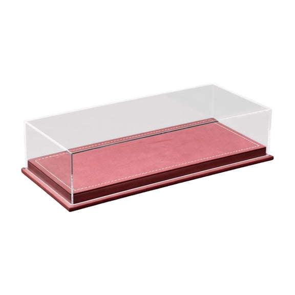 MERIGLARE Acrylic Display Case for 1/64 Scale Model Cars, Collector's Display Case with PU Leather Base, Tabletop Display Case for Storing Diecast Model Car
