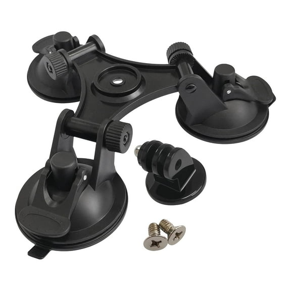 MERIGLARE Action Camera Suction Cup Mount Motion Camcorder Stand Professional Photography Camera Holder Triangle Suction Cup for Window