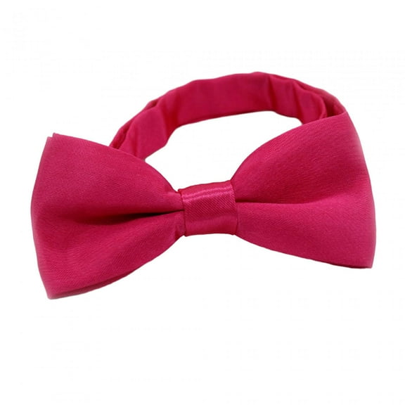 MERIGLARE Adjustable Bow Ties Kids Bow Tie Solid Color Polyester Versatile Pre Tied Bow Tie Neck Bowties for Anniversary Prom Birthdays Red