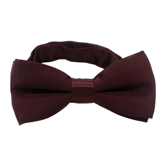 MERIGLARE Adjustable Bow Ties Pre Tied Bow Tie Fashion Soft Child Polyester Boys Tux Bowties Kids Bow Tie for Banquet Stage Performance Dark Brown
