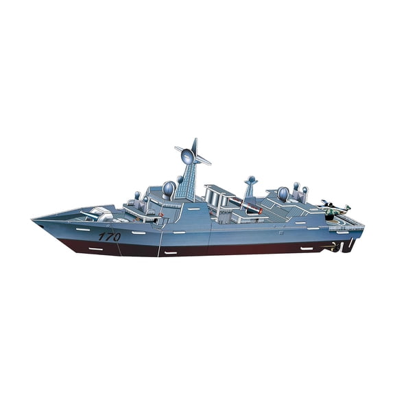 MERIGLARE Assemble 3D Puzzle, Airplane Boat Model, Paper Art Collectible Simulation Desktop Decor Creative DIY Model Kits Boat Puzzle, C