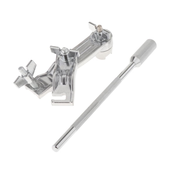 MERIGLARE Bass Drum Cowbell Holder Extension Bracket Adjustable Musical Instrument Parts Durable Hardware Support Attachment Clamp Part Single Headed
