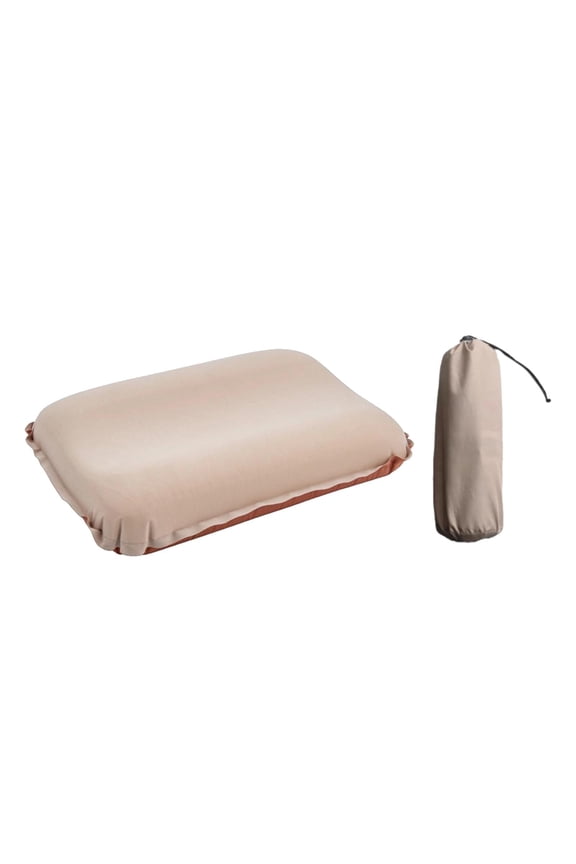 Camping Inflatable Pillow Sleeping Pillow with Storage Bag PVC Portable for Neck Support, Travel Pillow for Beach Backpacking