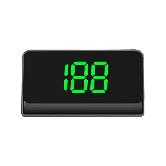 MERIGLARE Car HUD Head Meter Display Digital Speed Time Auto Multifunctional Modern for Trucks Buses Green KMH