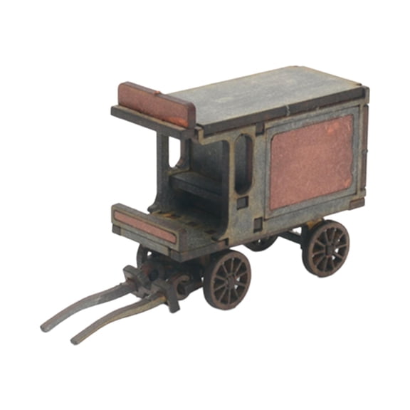 MERIGLARE Carriage Building Model Kit in 1:72 Scale, Sand Table Architectural Model Diorama, Easy Assembly, Unfinished 3D Wooden Puzzle for Adults