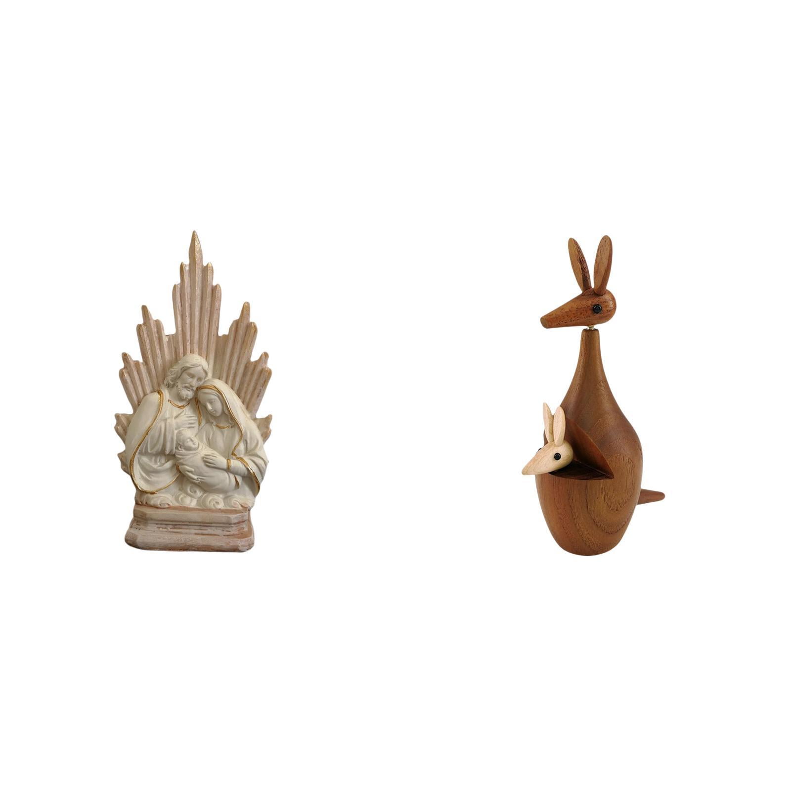 Ornement Religieux Figurine Jésus Portant Croix 12cm - Décoration Nativité Résine Noël Crèche Nativité Noël