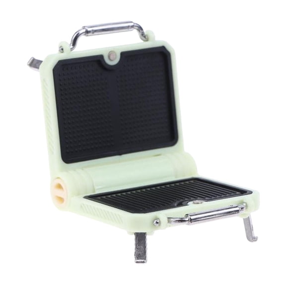 MERIGLARE Dollhouse BBQ Grill Miniature Kitchen Appliance Compact Mini Kitchenware Pretend Play Toy Realistic Simulation Model Micro Scene Decoration Built from PP material suitable for Green