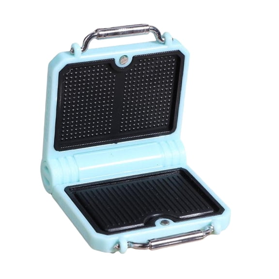 MERIGLARE Dollhouse BBQ Grill Miniature Kitchen Appliance Compact Mini Kitchenware Pretend Play Toy Realistic Simulation Model Micro Scene Decoration Built from PP material suitable for Blue