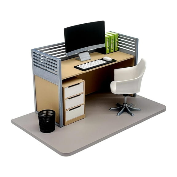 MERIGLARE Dollhouse Decor Pretend Play Toys Mini Computer Desk Model 1: 12 Tiny Dolls House Decor Decorative Crafts for Kids Collectors Set C