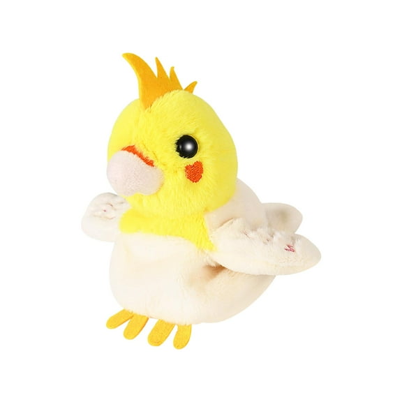 MERIGLARE Electric Parrot Toy, Plush Toy, Dance Home Decor Birthday Gifts Bird Plush Doll Interactive Parrot Toy for Infant Bedroom Kid, yellow