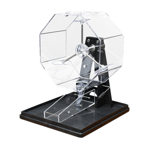 MERIGLARE Game Cage Lotto Ball Machine Drafts Lottery Machine Fortunate Ball Machine for Holiday Home Large groups Barbeque Black