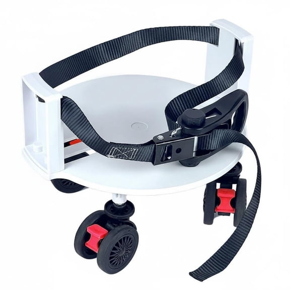MERIGLARE Golf Bag Stand Wheel Platform Rolling Tray 360 Swivel Movement with Secure Strap for Course and Driving Range
