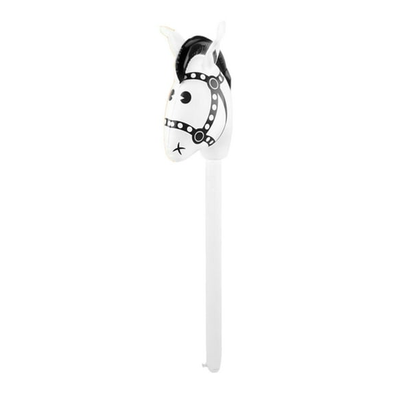MERIGLARE Hobby Horse Stick Toy Funny Party Decoration for Horse Themed Birthday Party White Head