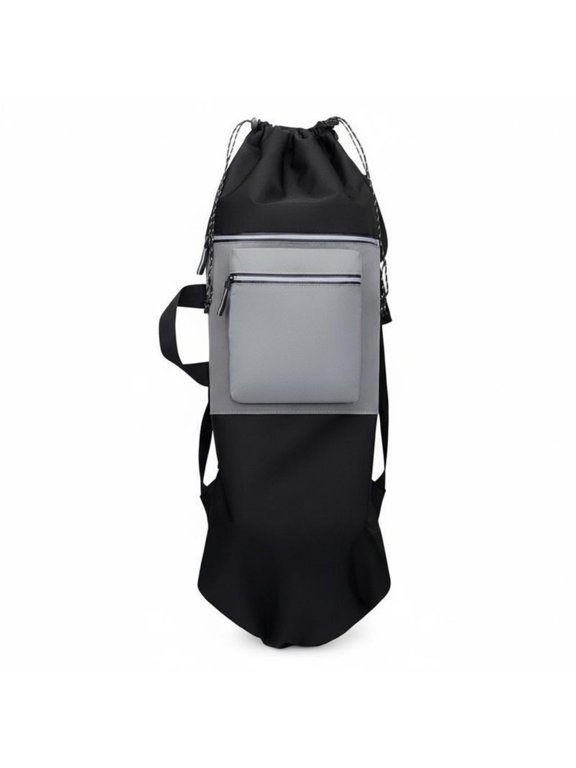 Longboard Backpack Skateboard Bag Travel Carrier Oxford Cloth Water Resistant with Padded Straps for Outdoor Commuting and City Riders