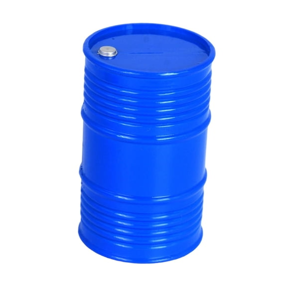 MERIGLARE Mini Oil Drum Model 5.9cmx9.5cm Decoration Accessory Oil Container Fuel Barrel for 1/8, 1/10, 1/12 RC Car Rock Crawler Decor Blue