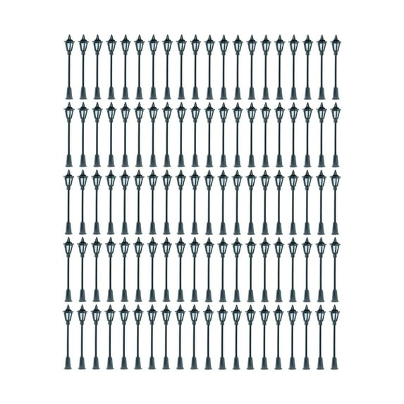 MERIGLARE Mini Street Light Models 1:75 Model Railway Train Lamp Post for DIY Projects 100pcs