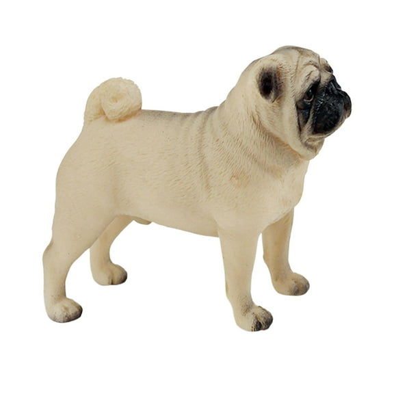 MERIGLARE Miniature Chinese Shar Pei Crafts PVC Realistic Dog Figurine for Party Favor