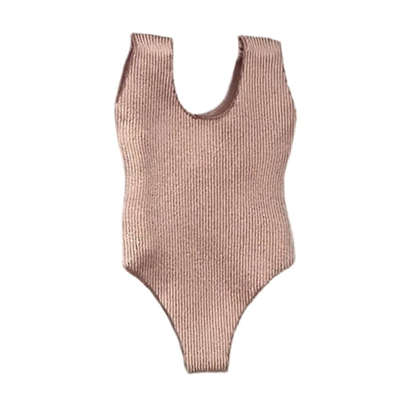 MERIGLARE Miniature Figure Swimsuit 1/12 Scale Action Figure Clothes Mini Doll Bodysuit Women Fashion Outfit High Elastic Material Trendy Accessory Suitable for Display Collection Pink