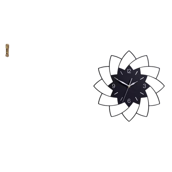 MERIGLARE Miniature Grandfather Clock Inspired by Vintage Flower Shaped Acrylic Wall Clock for Living Room and Bedroom Decorative Scene Model