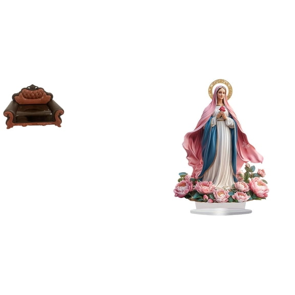 MERIGLARE Miniature Sofa Couch Single Chair Model DIY Accessory Miniature Furniture Room Micro Landscape Gift Decorations Acrylic Ornament Standing Freestanding Decorative Table Decor Base