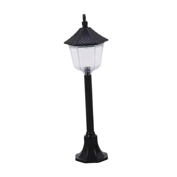 MERIGLARE Miniature Street Light Dollhouse Lamp Post Lamppost Lighting Decoration Furniture Miniatures Accessories PP Material Suitable for Train Layout Miniature Garden Porch Yard 11.3cmx3.5cm