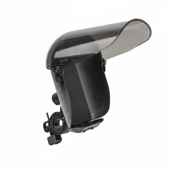 MERIGLARE Motorcycle Phone Holder Rainproof Mount Sunshade Weather Resistant Acrylic Shield Adjustable for Riders Bikes Scooters